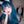 Load image into Gallery viewer, Lolita blue long straight curly wig yc23740