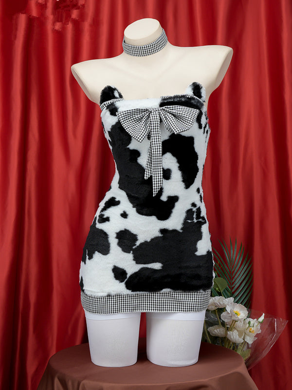 Cow hip wrap skirt suit AN0261