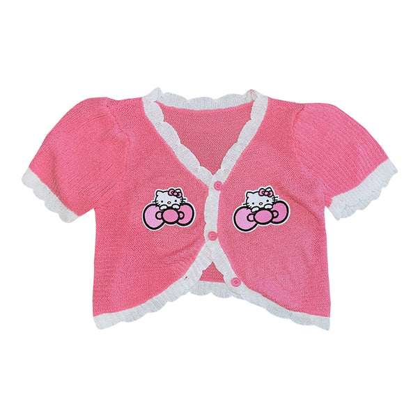 Kitty embroidered top yc25009