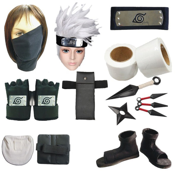 Naruto Kakashi Hatake Cosplay Wig and Headband
