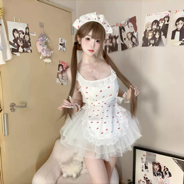 White cherry dress  AN039