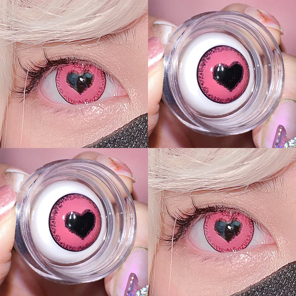 PINK HEART CONTACT LENSES KF83843