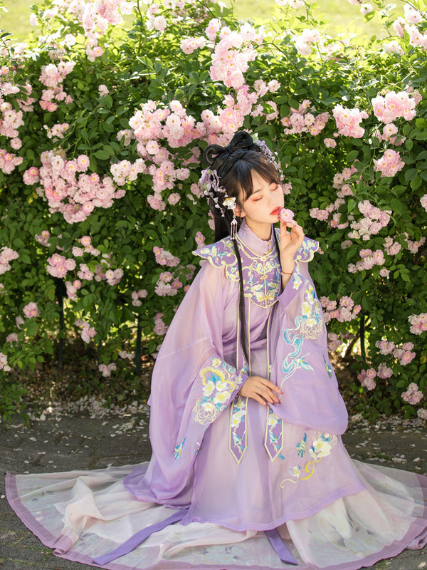 Butterfly Love Flower Embroidered Hanfu yc50072