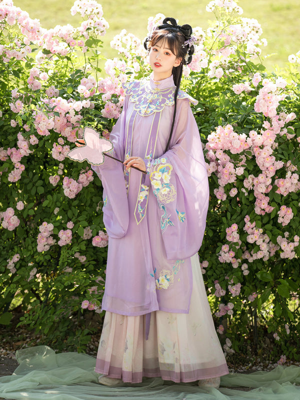 Butterfly Love Flower Embroidered Hanfu yc50072