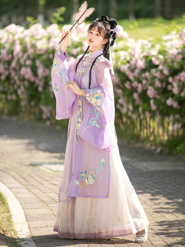 Butterfly Love Flower Embroidered Hanfu yc50072