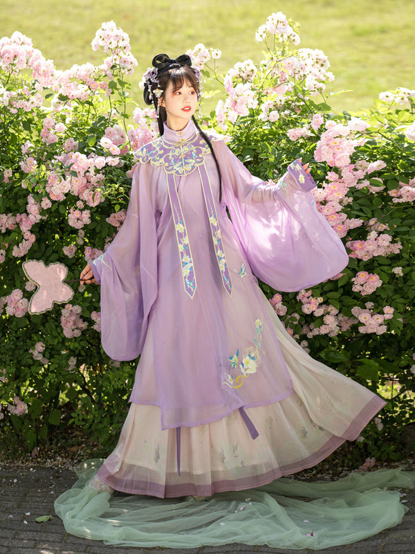 Butterfly Love Flower Embroidered Hanfu yc50072