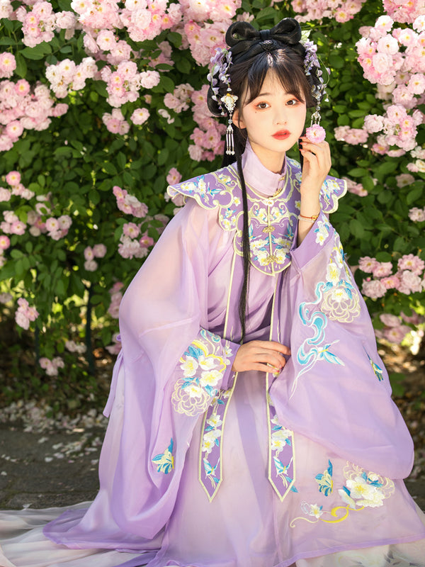 Butterfly Love Flower Embroidered Hanfu yc50072