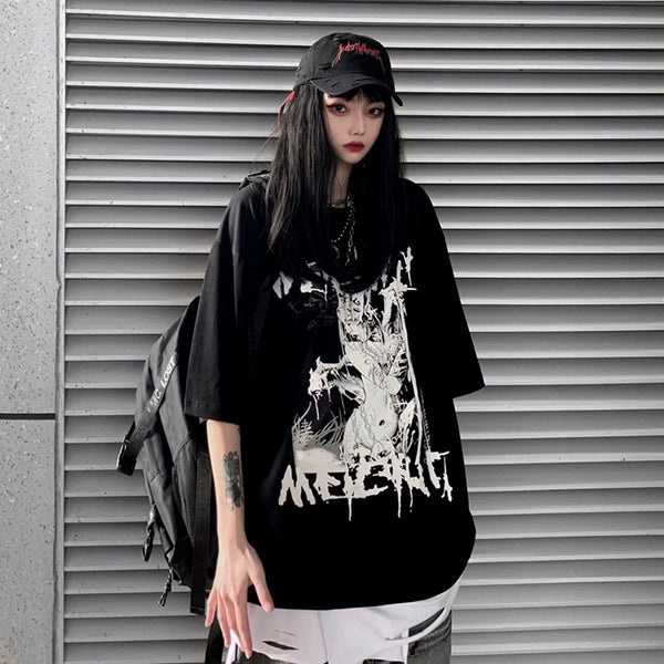 Harajuku punk print t-shirt yc25019