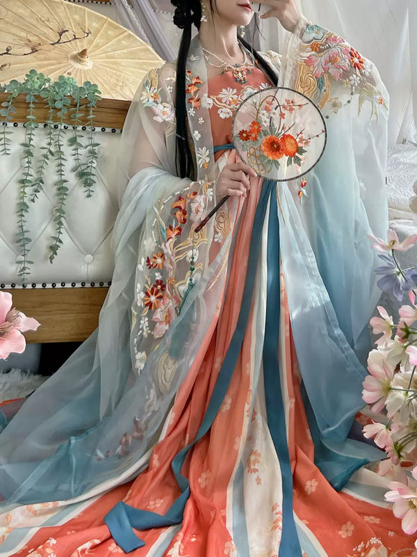 Tang Dynasty Embroidered Myrobalan Skirt   yc50080