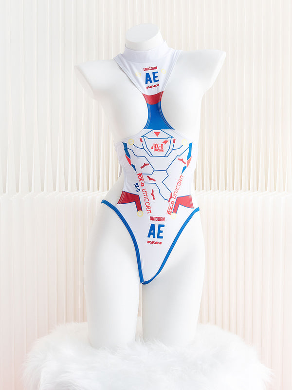 Printed Cyber Swimsuit  AN0543