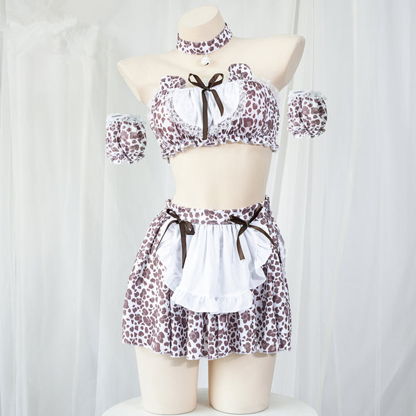 Leopard print maid suit AN0281