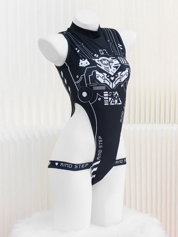 Printed kitten bodysuit  AN0521