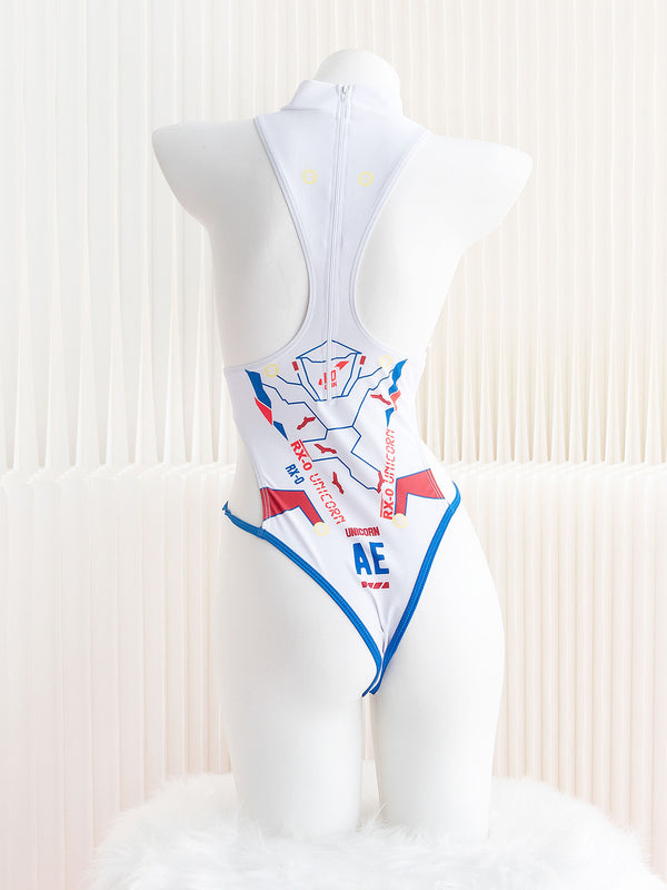 Printed Cyber Swimsuit  AN0543