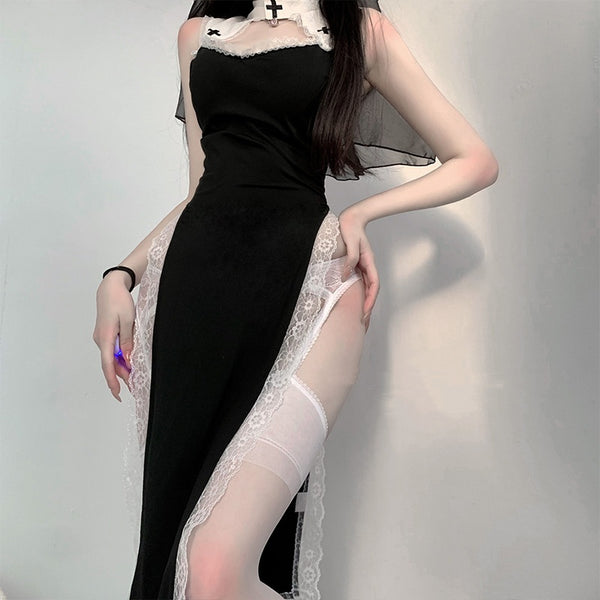Nun Lace Dress  AN0512