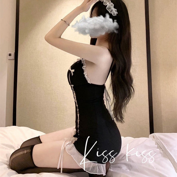 Strap lace hollow dress AN0325