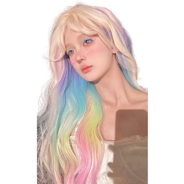 Rainbow Colored Wig AN0405