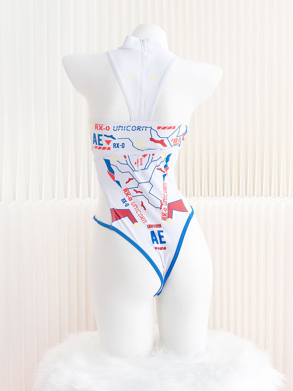 Printed Cyber Swimsuit  AN0543