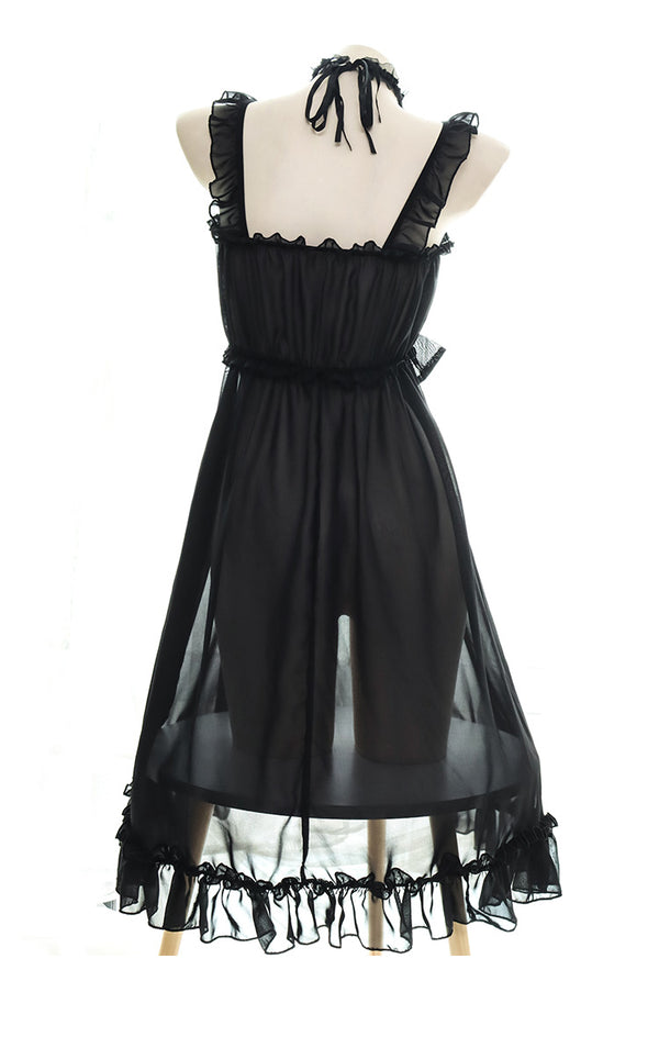 semi-sheer chiffon dress   AN0068