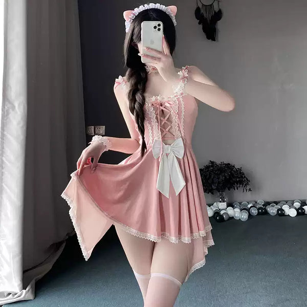 Pink Tie Dress AN090