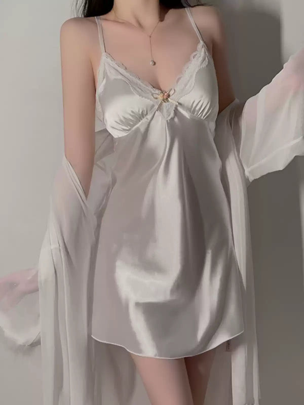 Lace suspender nightdress AN065