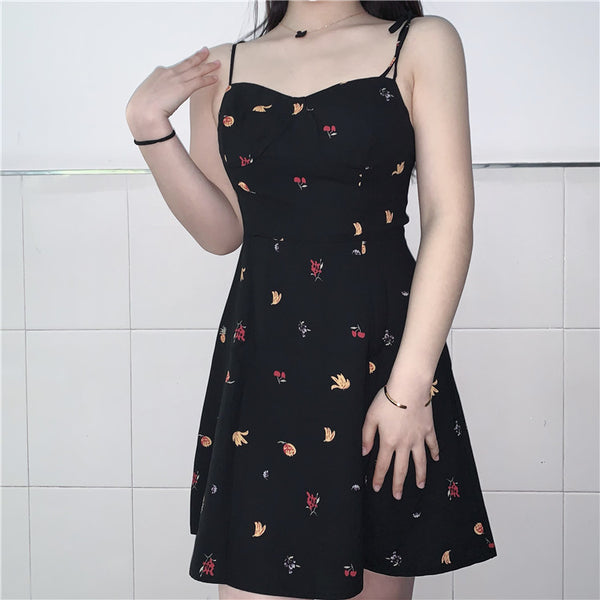 Fruit print dress yc25017