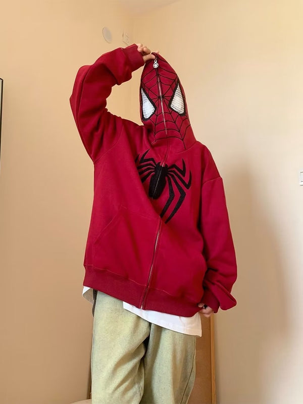 spider zipped cardigan hoodie yc28112