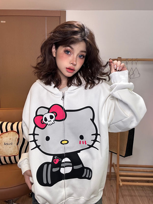 Cute kitty hat sweater couple jacket    yc28116