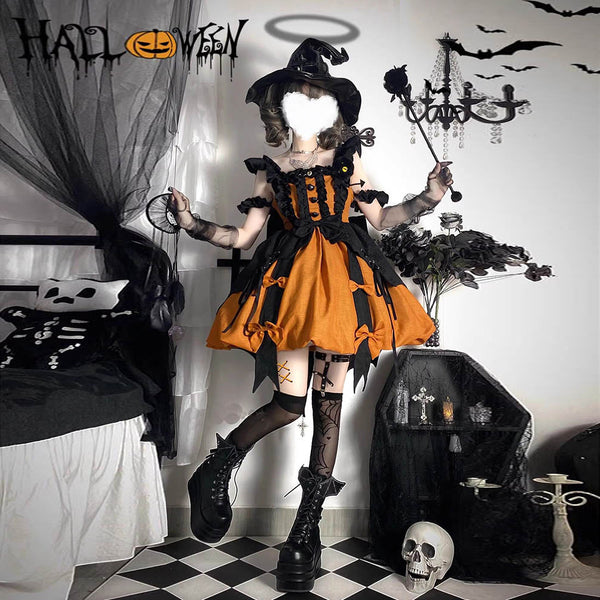 Halloween pumpkin witch lolita dress yc28175