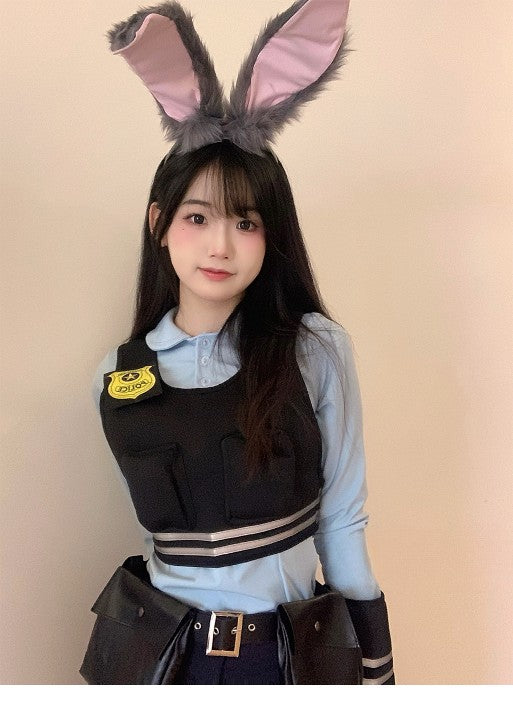 Rabbit police officer crazy animal city cosplay  yc28057