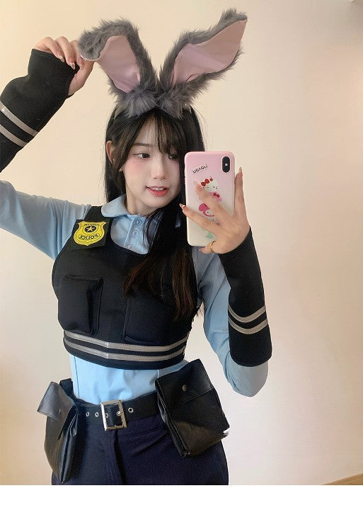 Rabbit police officer crazy animal city cosplay  yc28057