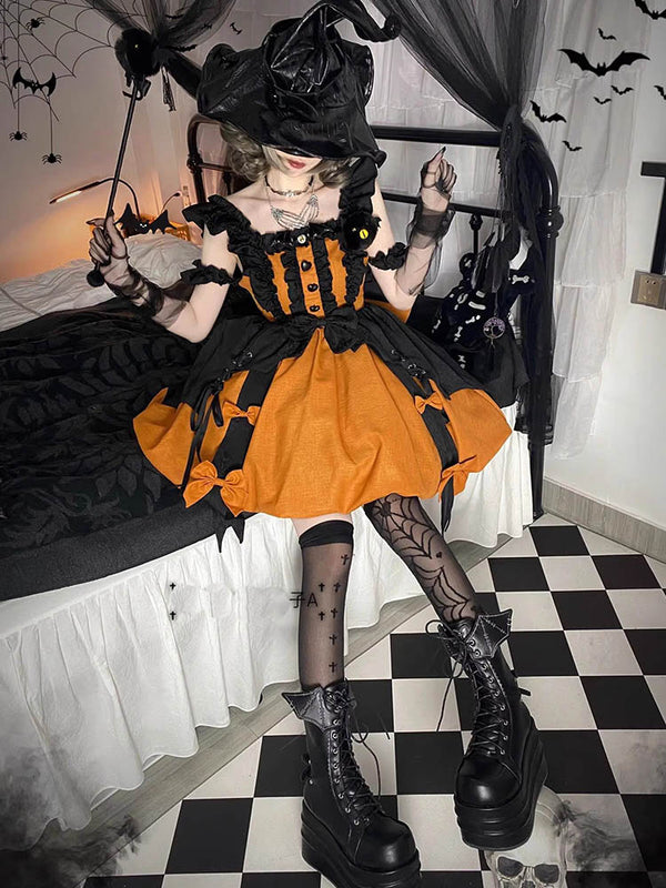 Halloween pumpkin witch lolita dress yc28175