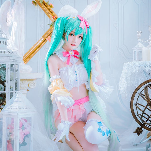 Hatsune Miku bunny girl cosplay suit  yc50418