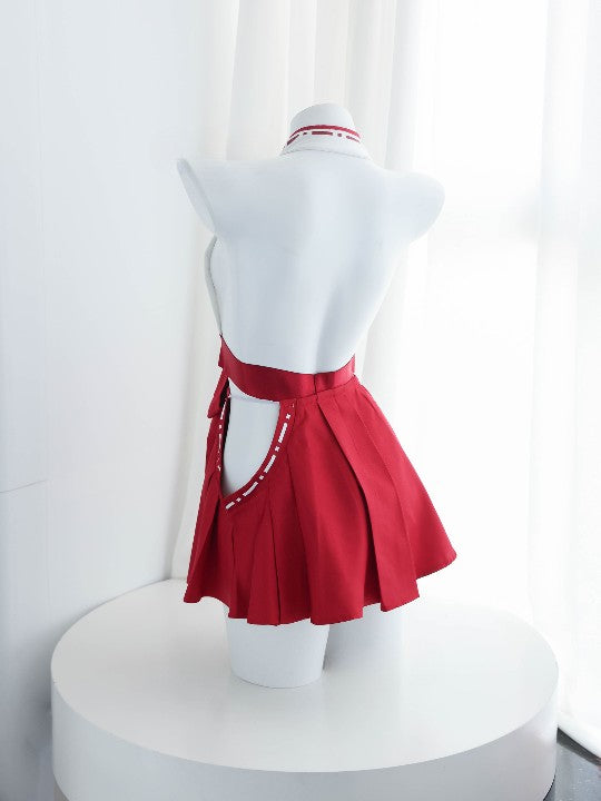 Cute Pleated Skirt Miko Costume Set  yc50414