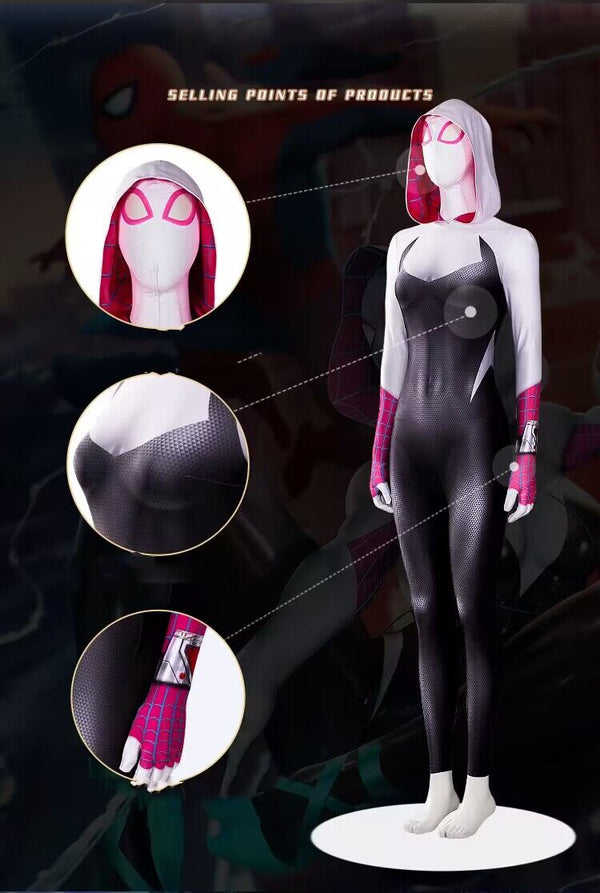 Spiderman vertical and horizontal universe cos suit jumpsuit   yc50405