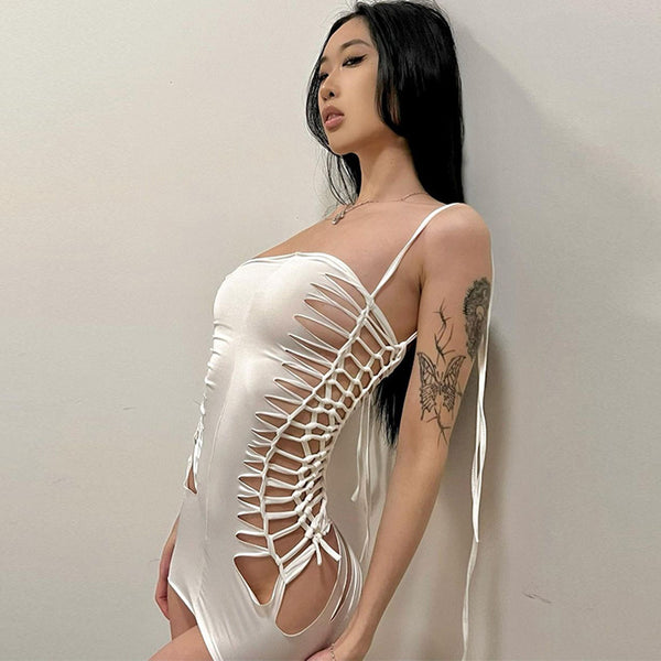 Hollow strap dress yc3308