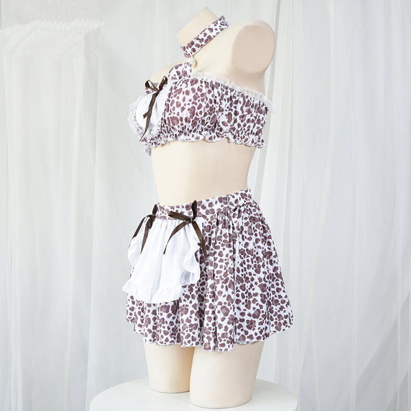 Leopard print maid suit AN0281