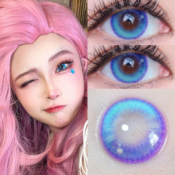 PINK PURPLE CONTACT LENS (TWO PIECES) AN0360