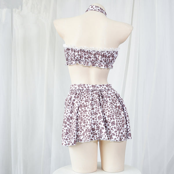 Leopard print maid suit AN0281