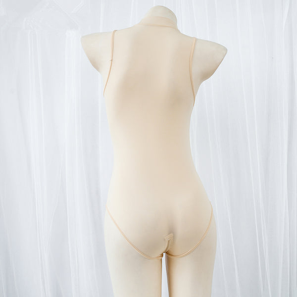 Ultra-thin ice silk zipper swimsuit AN0293