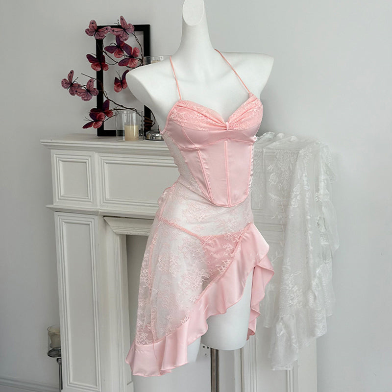 Lace strappy nightgown AN108 – anibiu