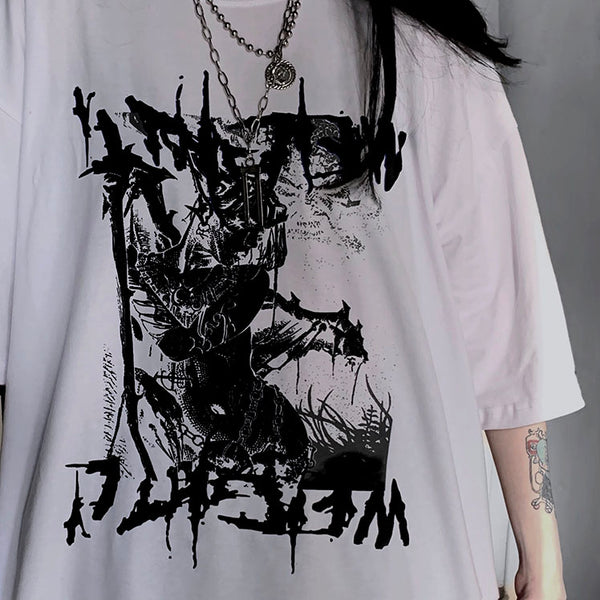 Harajuku punk print t-shirt yc25019
