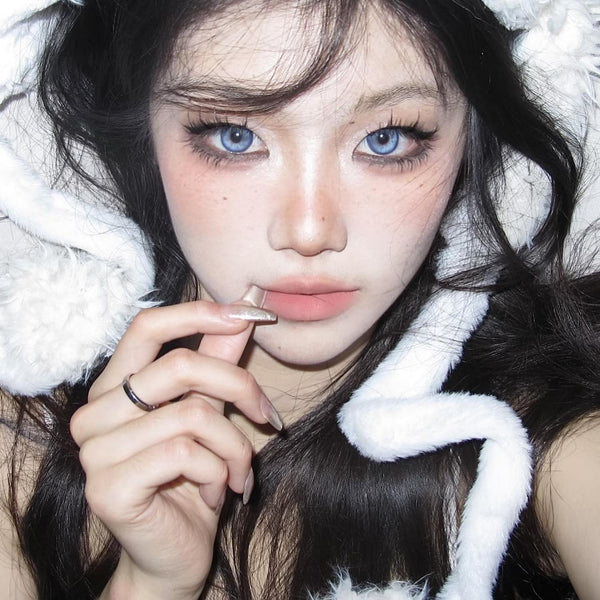 Purple contact lenses (two pieces)  AN0081