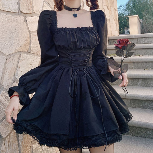 Dark lace princess dress yc50183