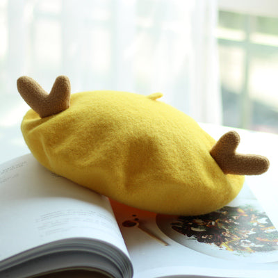 Harajuku reindeer horn beret yc23077