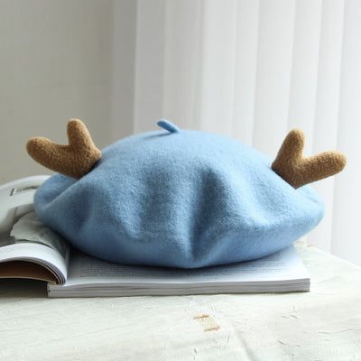 Harajuku reindeer horn beret yc23077