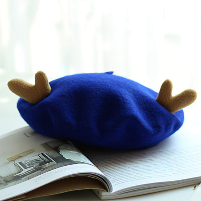 Harajuku reindeer horn beret yc23077