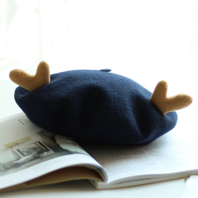 Harajuku reindeer horn beret yc23077