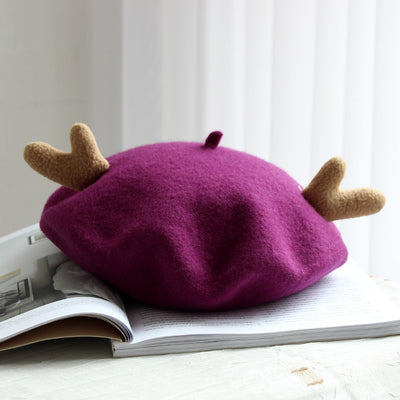 Harajuku reindeer horn beret yc23077