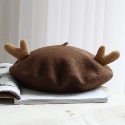 Harajuku reindeer horn beret yc23077