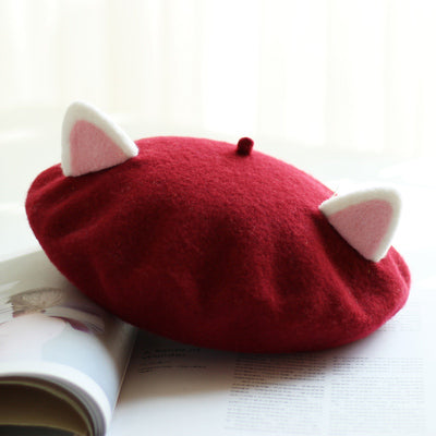 Harajuku cat ear beret yc23060